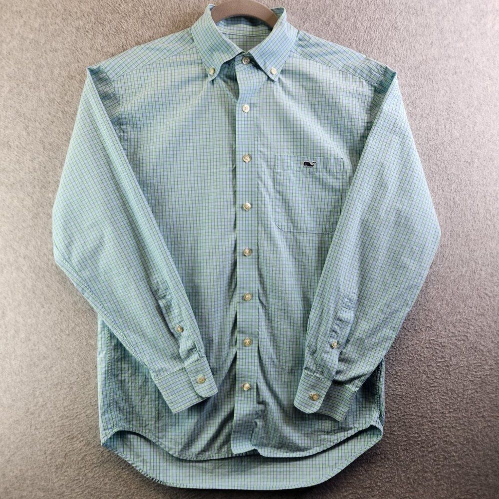 Vineyard Vines Tucker Shirt Mens S Blue Check Classic Fit Beach Preppy Yacht - Picture 16 of 16